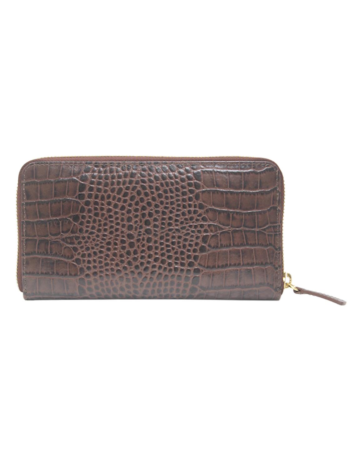 brown leather regular clutch - 13672826 - Zoom Image - 2