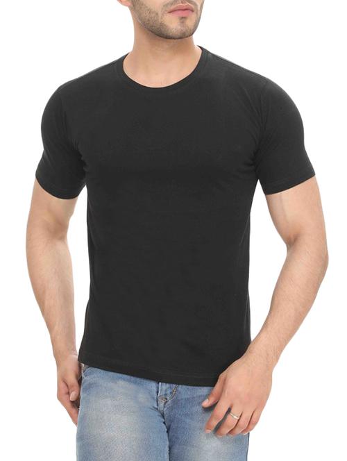 black cotton t-shirt - 13675459 - Very Small Image - 1