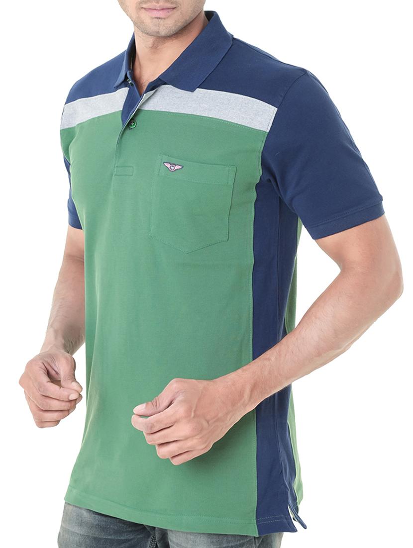 green cotton pocket t-shirt - 13675534 - Zoom Image - 2