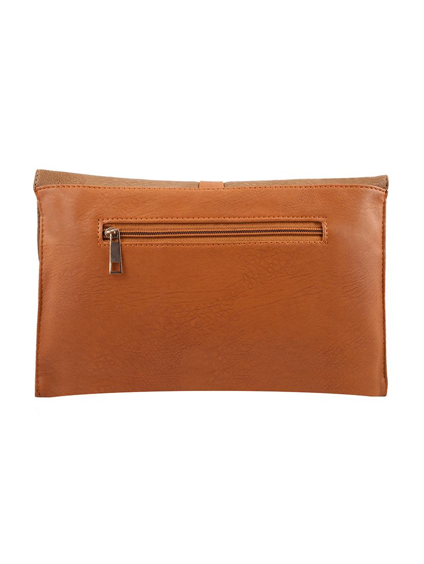 Brown leatherette regular sling bag - 13675883 - Zoom Image - 2