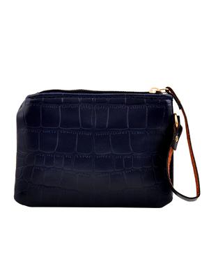 blue leatherette regular handbag - 13676747 - Standard Image - 5