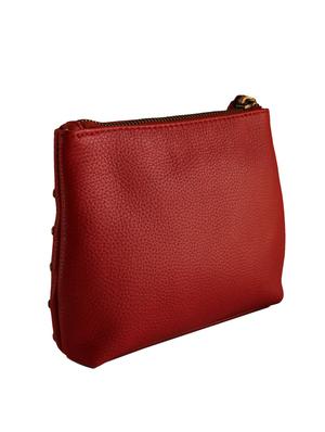 solid red leather handcrafted clutch - 13678532 - Standard Image - 2