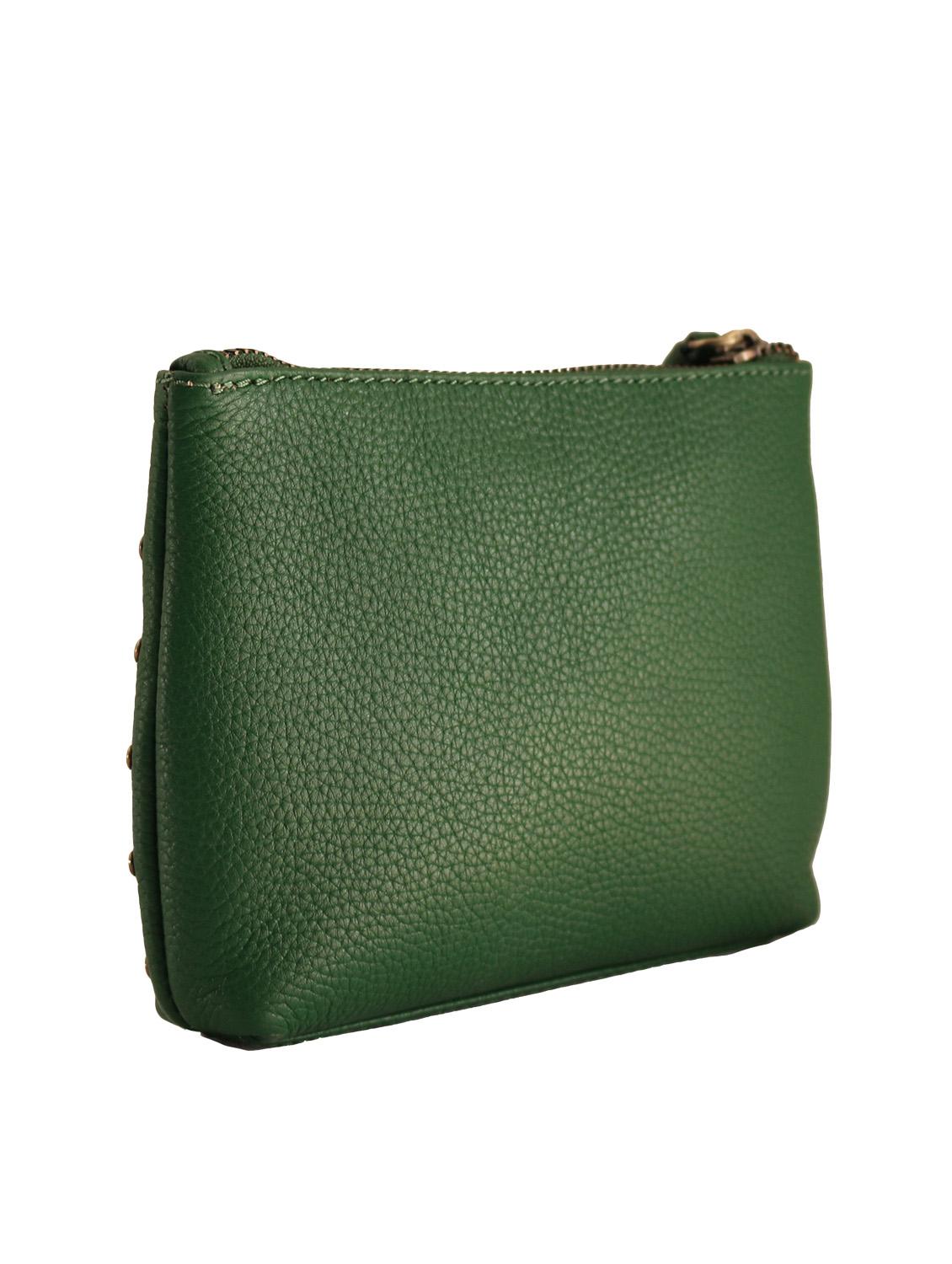 solid green leather handcrafted clutch - 13678534 - Zoom Image - 2