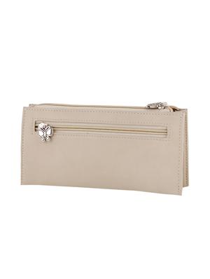 cream leatherette regular clutch - 13682015 - Standard Image - 2