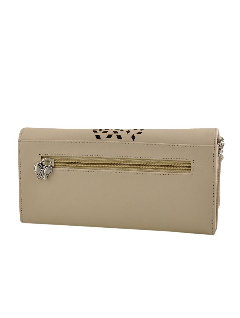 beige leatherette regular clutch - 13682074 - Zoom Image - 2