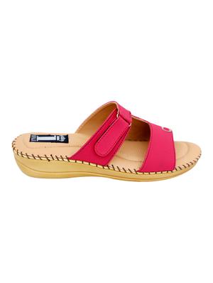 maroon faux leather slippers - 13690595 - Standard Image - 2