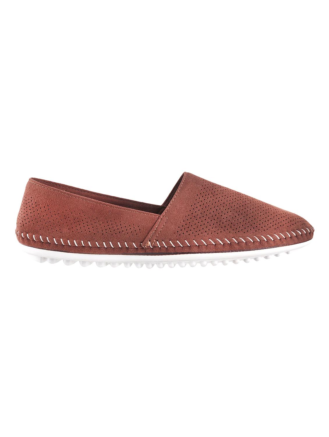 brown synthetic slip on shoes - 13690857 - Zoom Image - 2