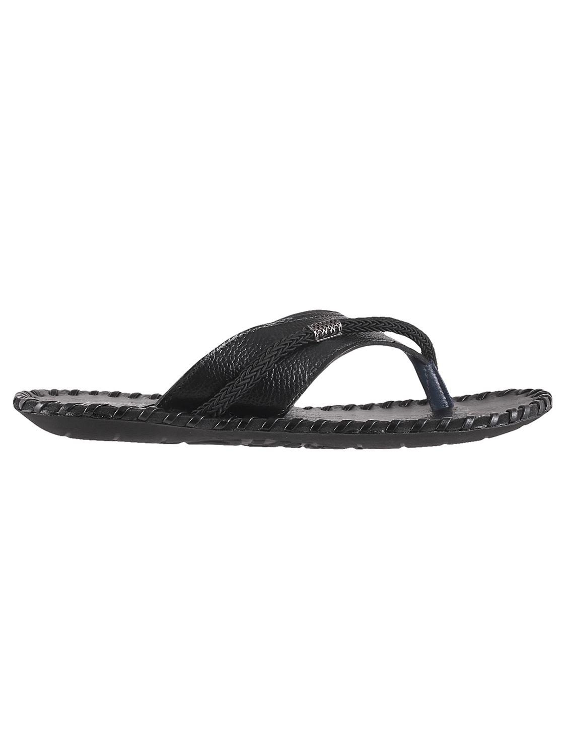 black synthetic & mesh slip on slippers - 13691144 - Zoom Image - 2