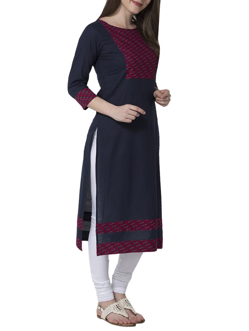 straight printed kurta - 13693072 - Zoom Image - 2
