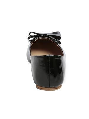 black leatherette slip on ballerina - 13695227 - Standard Image - 2