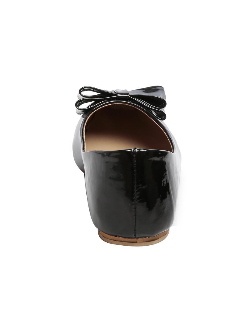 black leatherette slip on ballerina - 13695227 - Zoom Image - 2
