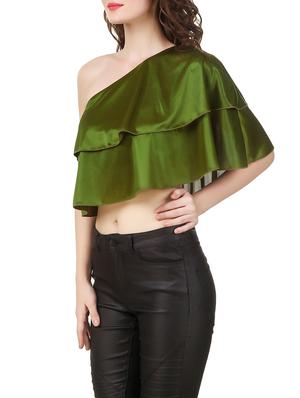 olive crop top - 13714653 - Standard Image - 2