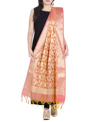 chandrakala orange banarasi dupatta - 13720653 - Standard Image - 2