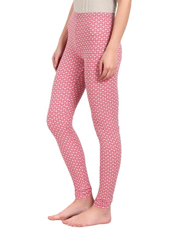 pink cotton spandex leggings - 13723946 - Zoom Image - 2