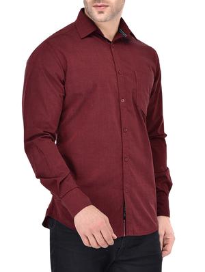 red cotton casual shirt - 13733523 - Standard Image - 2