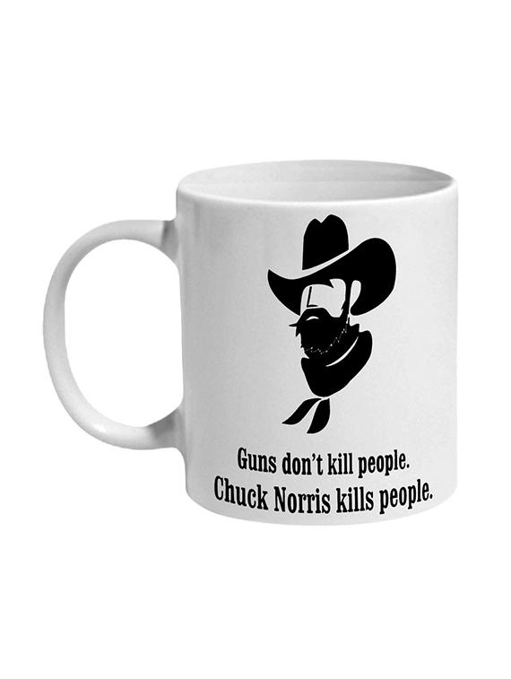 mooch wale guns dont kill people chuck norris kills people ceramic mug - 13738072 - Zoom Image - 2