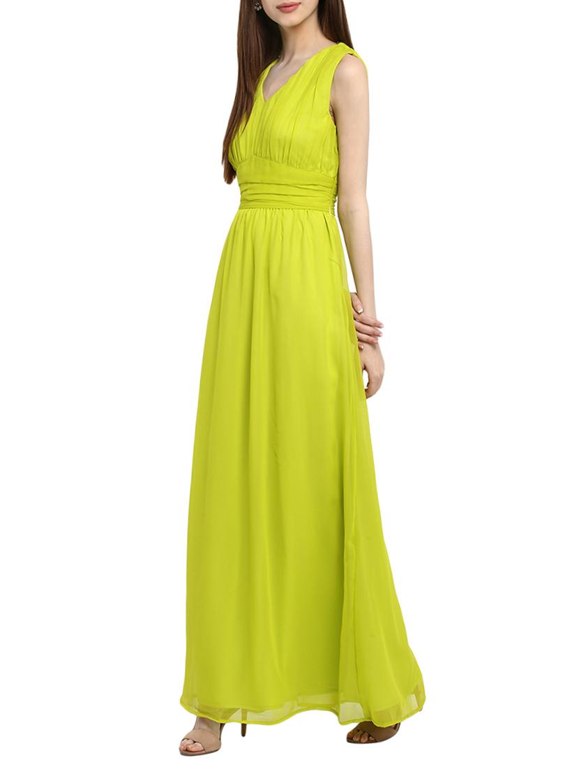 tie back gather detail maxi dress - 13741078 - Zoom Image - 2