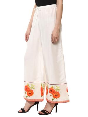 white rayon palazzo - 13744950 - Standard Image - 2