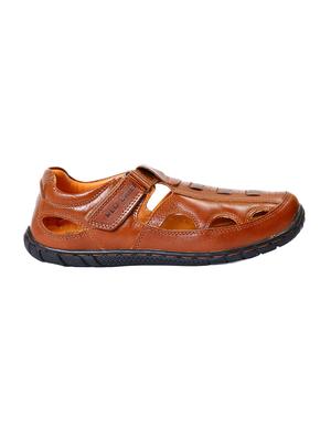 brown leather slip on sandal - 13745762 - Standard Image - 2