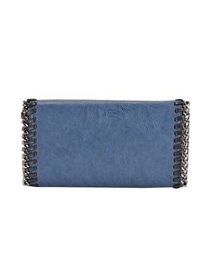 blue leatherette regular clutch - 13746730 - Standard Image - 2