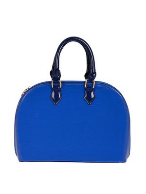 blue leatherette structured handbag - 13746748 - Standard Image - 2