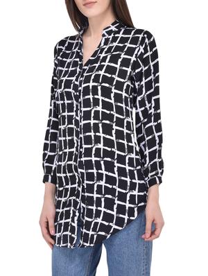 black crepe regular shirt - 13747426 - Standard Image - 2