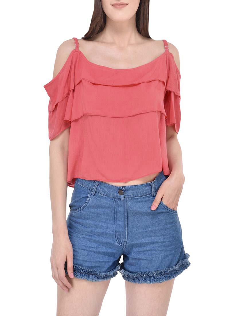 pink viscose regular top - 13747496 - Zoom Image - 2