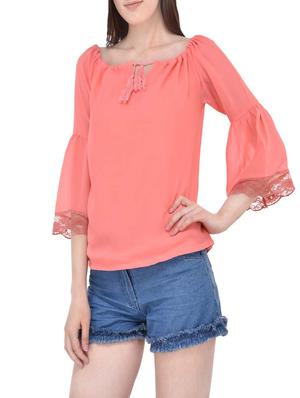 solid pink rayon top - 13747502 - Standard Image - 2