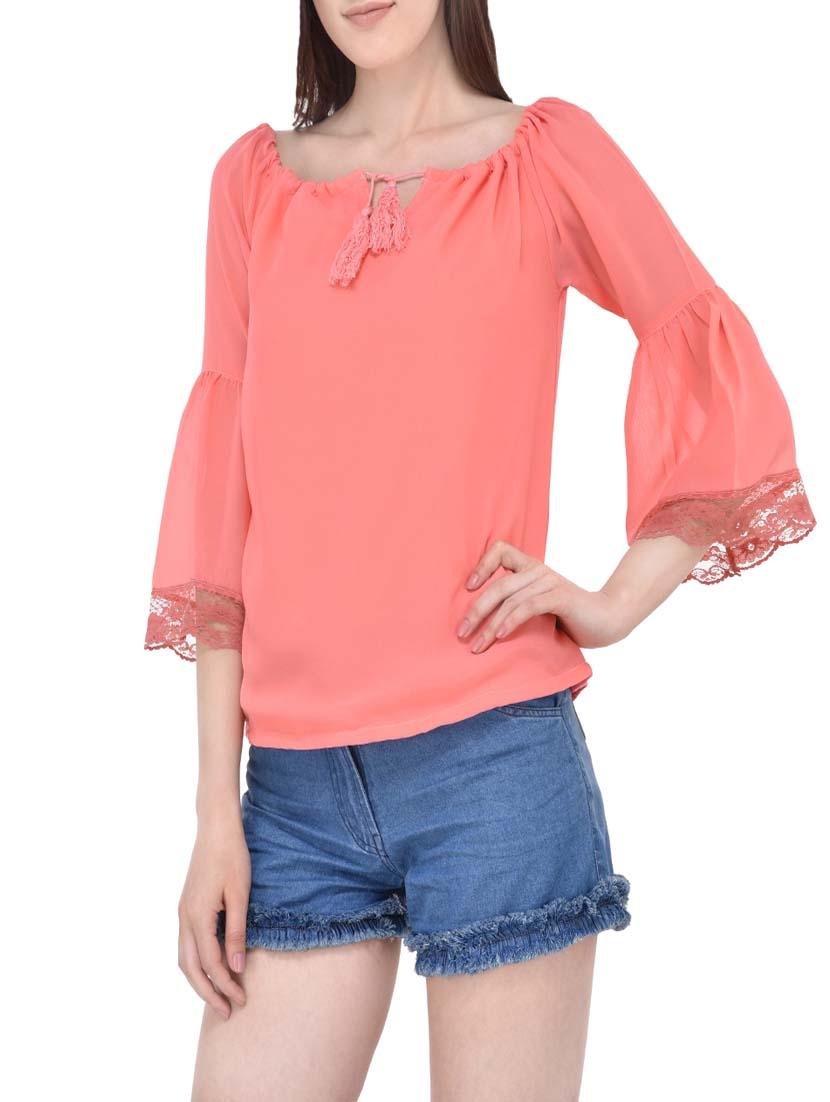 solid pink rayon top - 13747502 - Zoom Image - 2