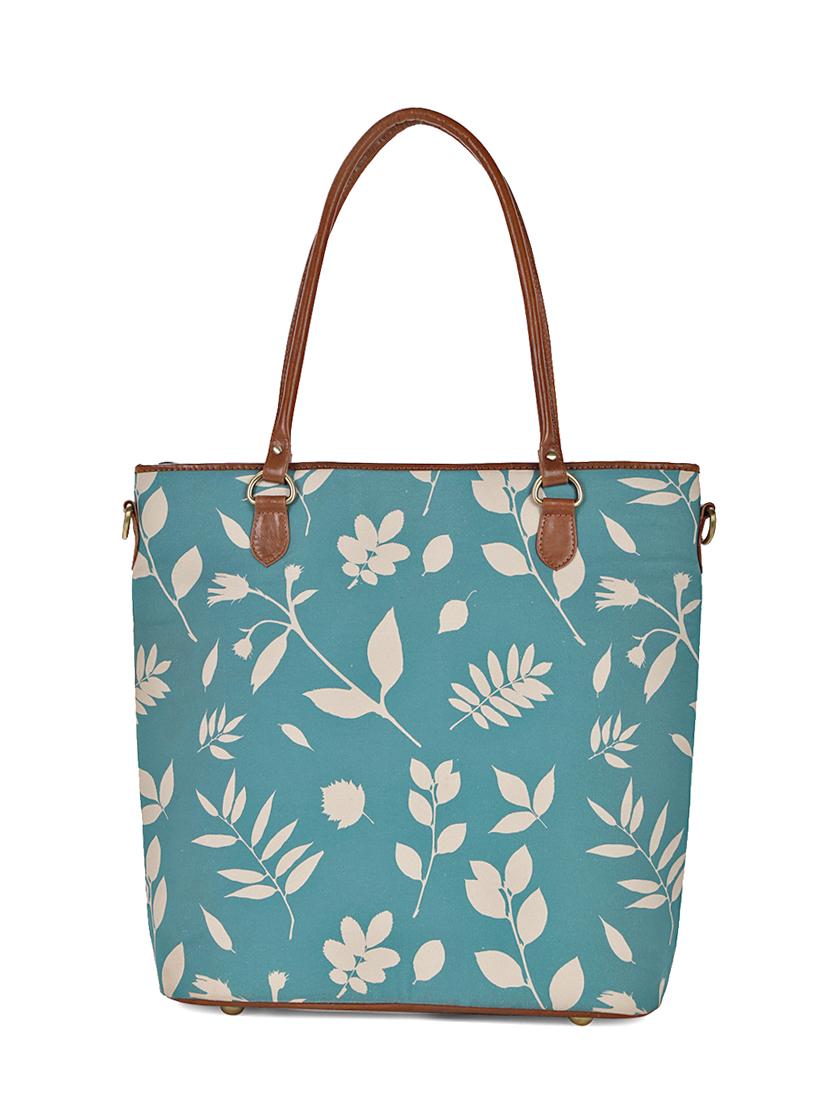blue canvas printed tote - 13748075 - Zoom Image - 2