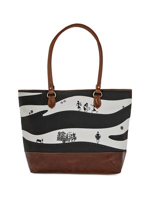 multi coloured canvas printed tote - 13748080 - Standard Image - 2