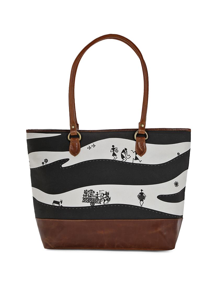 multi coloured canvas printed tote - 13748080 - Zoom Image - 2