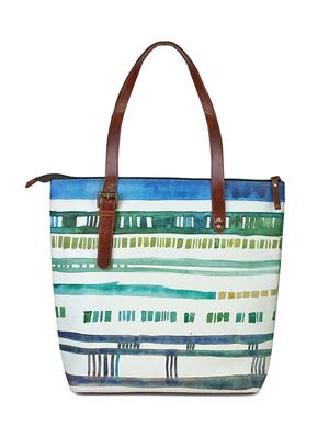 multi colored canvas printed tote - 13748089 - Standard Image - 2