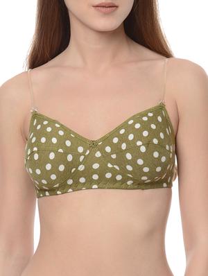set of 2 multicolored polka dots printed nylon bras - 13748435 - Standard Image - 2