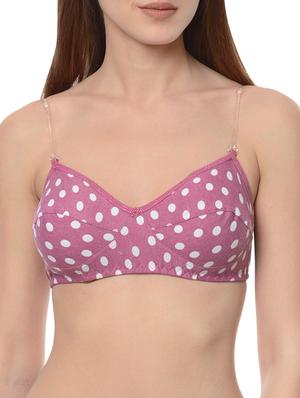 set of 2 multicolored polka dots printed nylon bras - 13748438 - Standard Image - 2