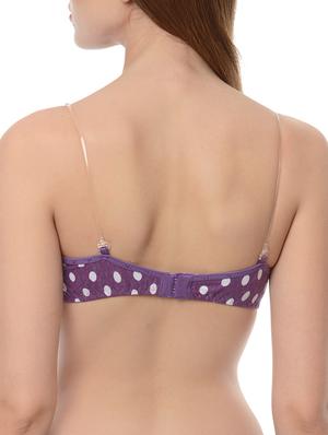 set of 2 multicolored polka dots printed nylon bras - 13748438 - Standard Image - 5