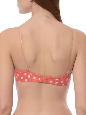 set of 2 multicolored polka dots printed nylon bras - 13748445 - Standard Image - 5