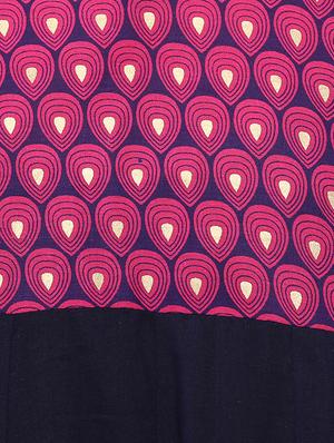 blue cotton printed a-line kurta - 13750811 - Standard Image - 5