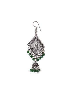 green metal chandellier earrings - 13753680 - Standard Image - 2