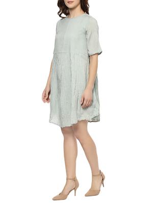 grey viscose aline dress - 13764716 - Standard Image - 2