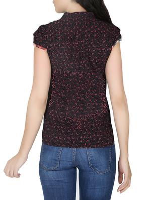 brown printed cotton top - 13766424 - Standard Image - 2