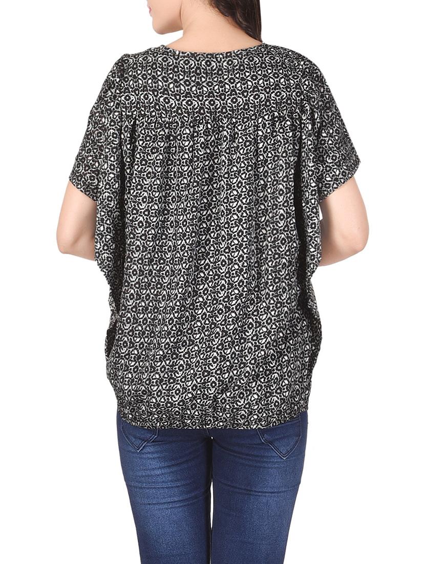 black poly crepe balloon top - 13771319 - Zoom Image - 2