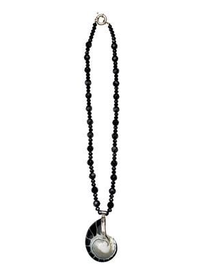 A striking black & white shell pearl pendant accented with black onyx beads - 13773963 - Standard Image - 2