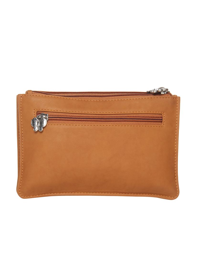 brown leatherette regular clutch - 13775973 - Zoom Image - 2