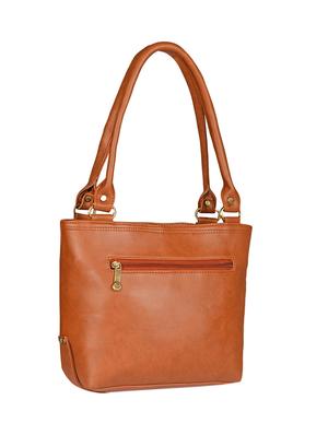 tan leatherette regular handbag - 13786119 - Standard Image - 2