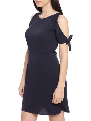 navy blue crepe sheath dress - 13788571 - Standard Image - 2