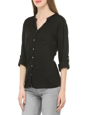 cation black cotton regular shirt - 13797382 - Standard Image - 2