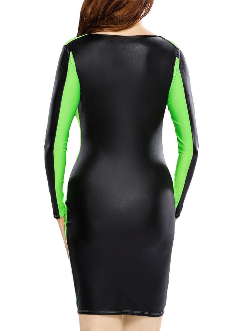 green bodycon dress - 13797442 - Zoom Image - 2