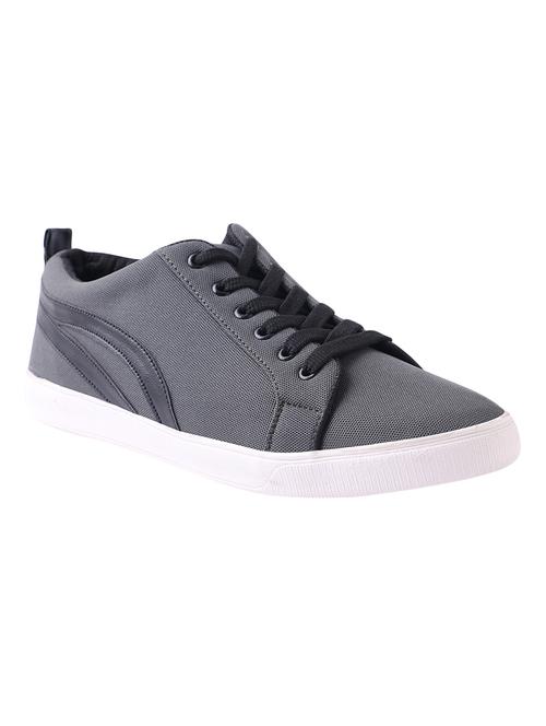 grey canvas lace up sneakers - 13802989 - Standard Image - 1