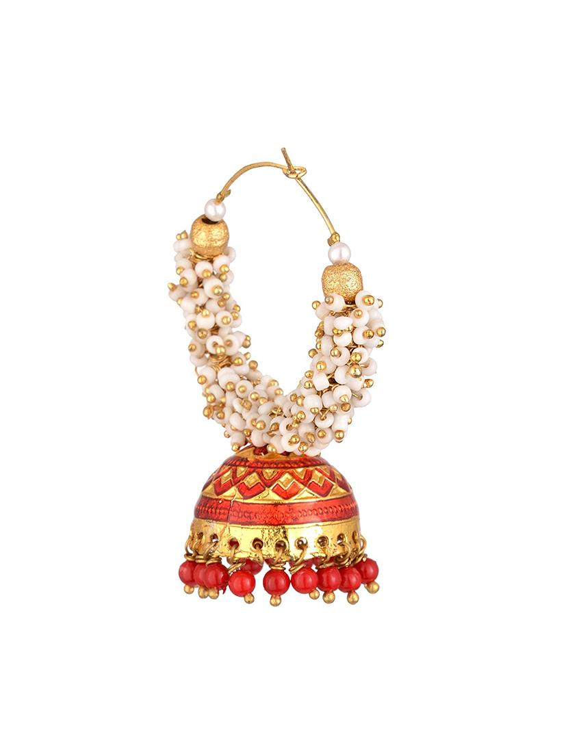 red metal balli earrings - 13806337 - Zoom Image - 2